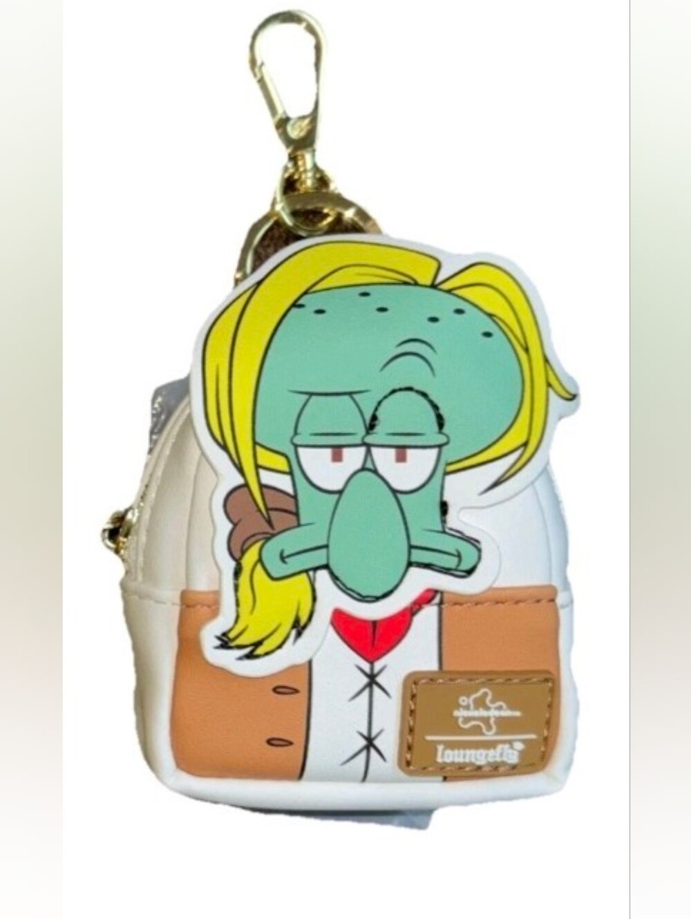Loungefly SpongeBob Squidward Mermaid Mini Bag Charm - White/Green/Blonde